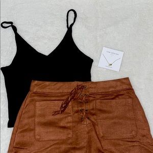 FOREVER21 Suede Skirt